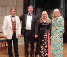 Bryan, Mark, Carol Ann are congratulated by Renate at the close of the event.